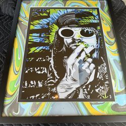 Signed ( V.Shadow ) Kurt Cobain artist print