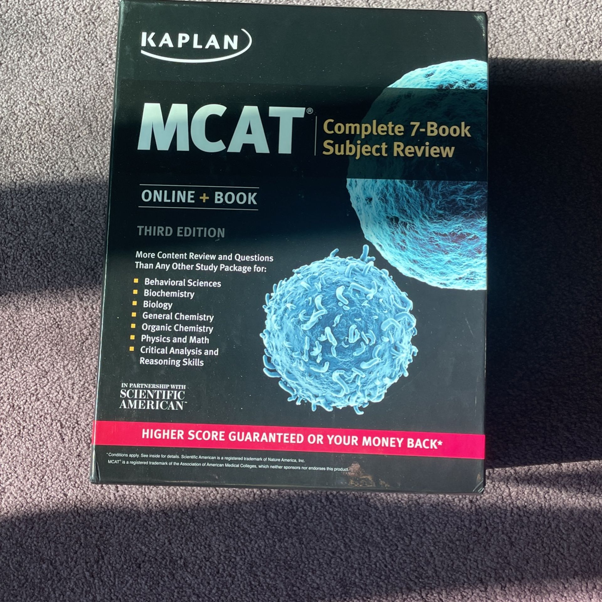Kaplan MCAT complete 7 Book Subject Review Third Edition Books