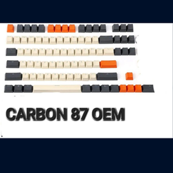 FOR PARTS 
Carbon Miami Keycaps for MX Mechanical Keyboard Melody 96 KBD75 68 61 87 104 Keychron(Only Keycaps) (Carbon).