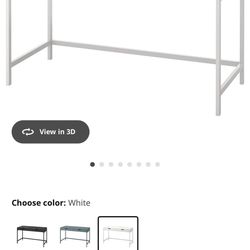 White Ikea Alex Desk With Drawers