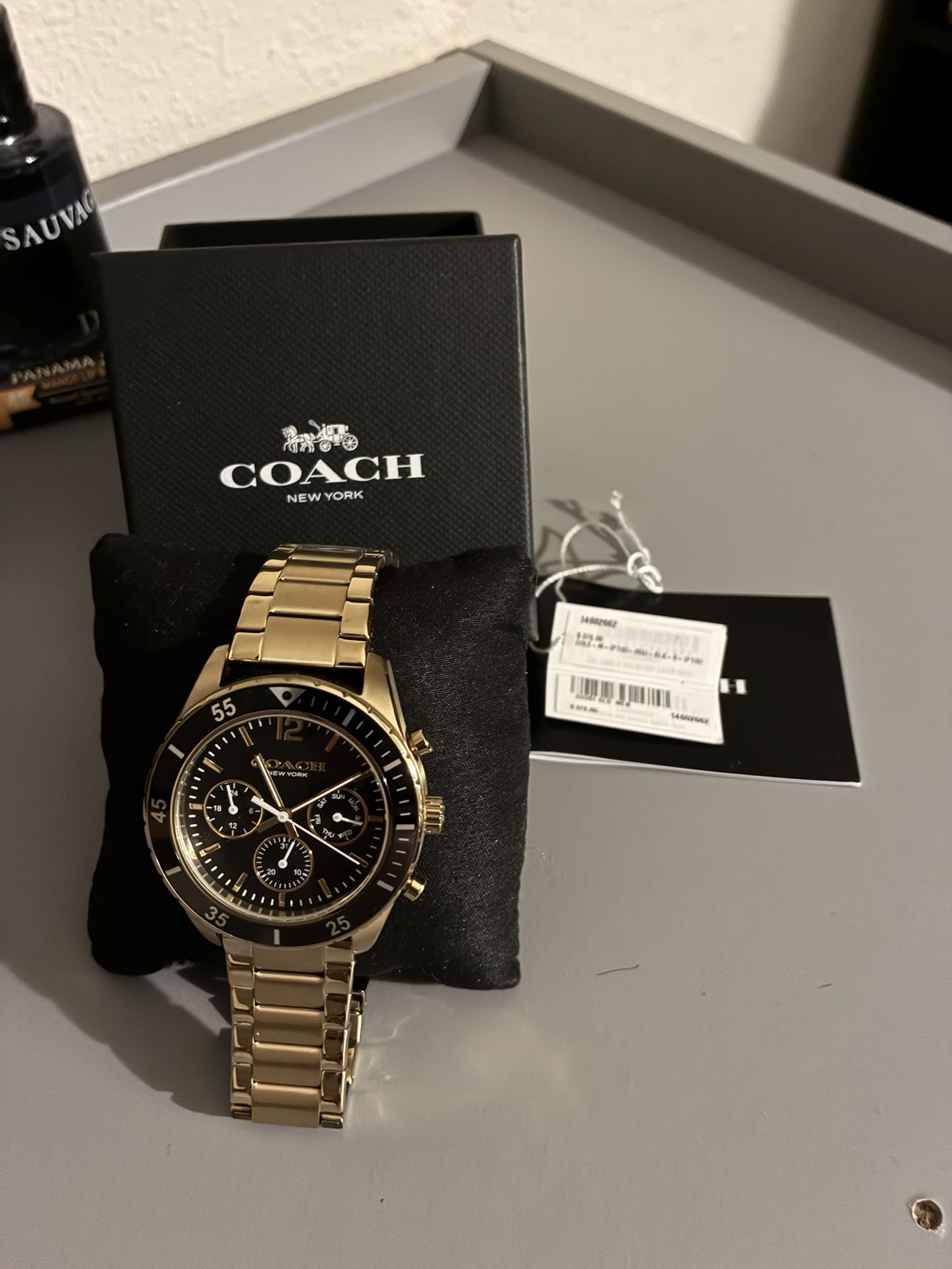 Black And Gold Coach Watch