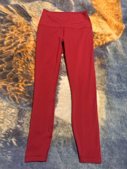 Red High-Waist Athletic Leggings