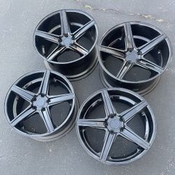 4 -   Niche Apex 20in Staggered 5x120 5x4.75 Black Rims Wheels 8.5in 10.5in !