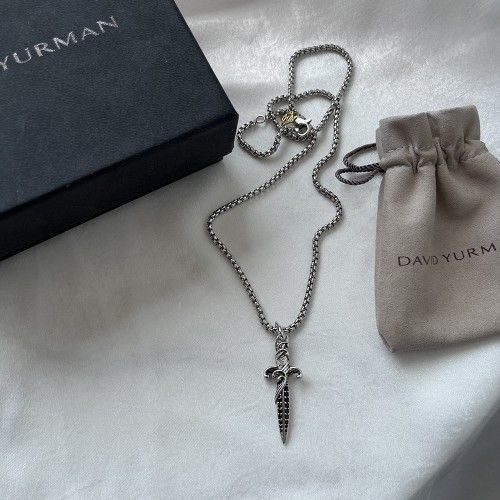 David Yurman Black Diamond Wave Dagger Pendant