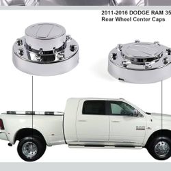Set Of 4 Center Caps Chrome For Dodge Ram 3500