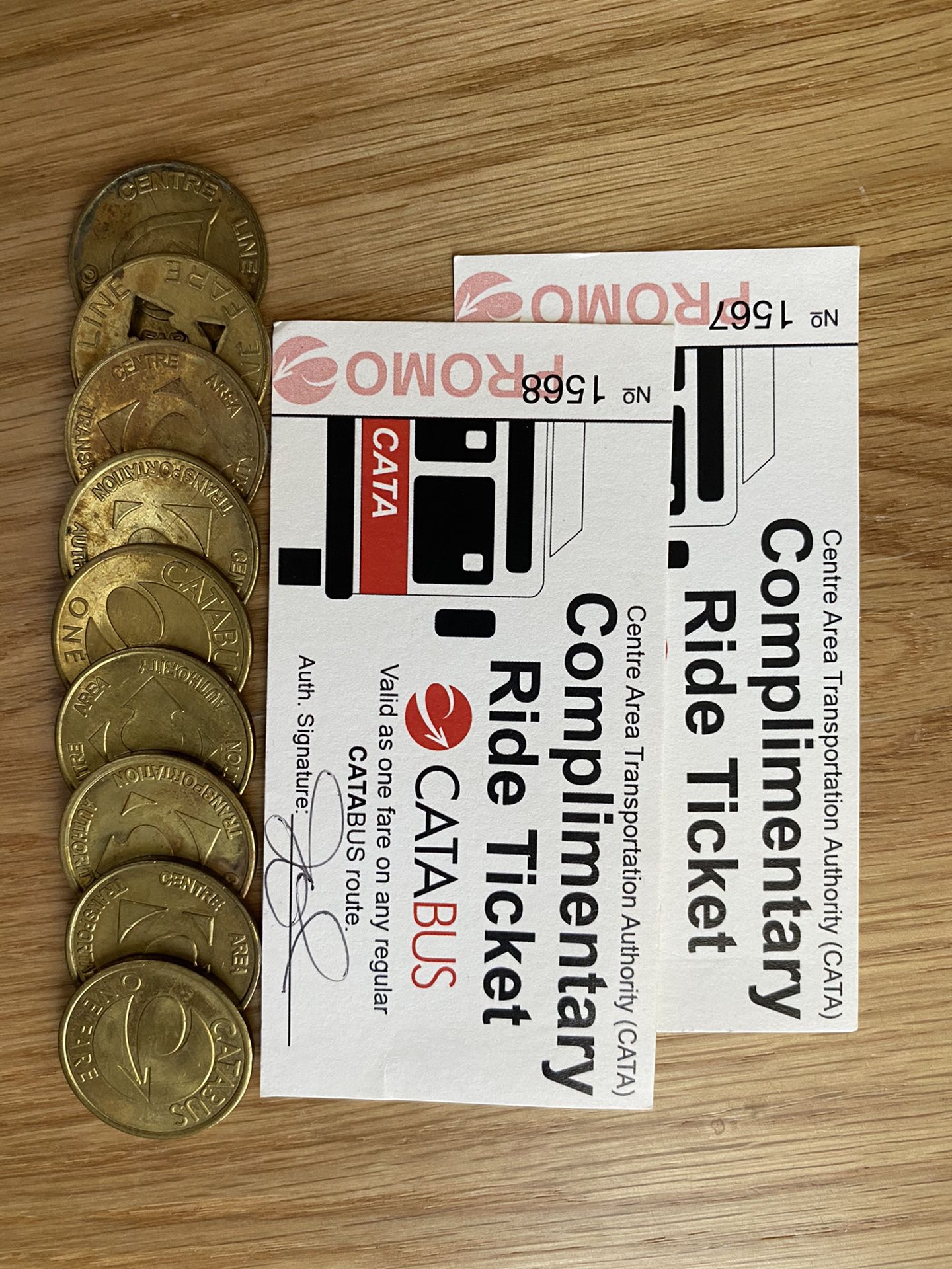 CATA Bus Tokens (State College, PA)