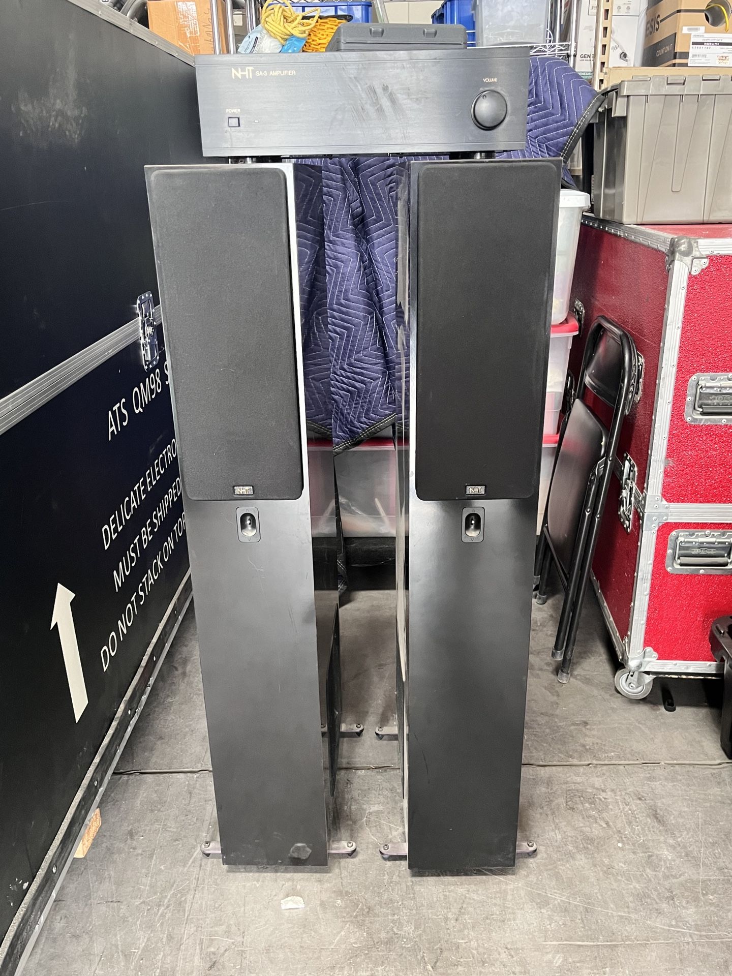 NHT Tower Speakers With Sub amplifier