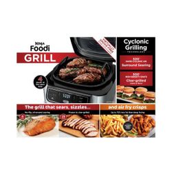 NINJA Foodi 4-in-1 Indoor Grill with 4-Qt Air Fryer, Roast, Bake & Cyclonic Grilling Technology (Model: AG300)