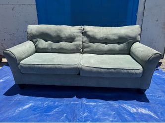 Light Green Plush Sofa