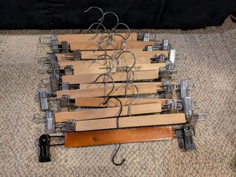 13 Solid Wood Pant/Skirt Hangers