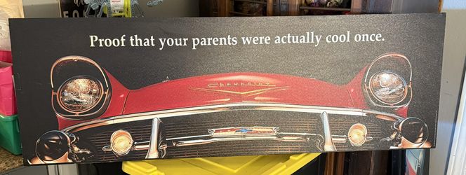 Chevy Canvas Wall Art Man Cave 