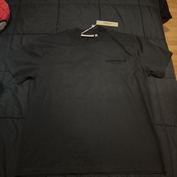ESSENTIALS STRETCH LIMO VELVET BLACK TEE- Size L