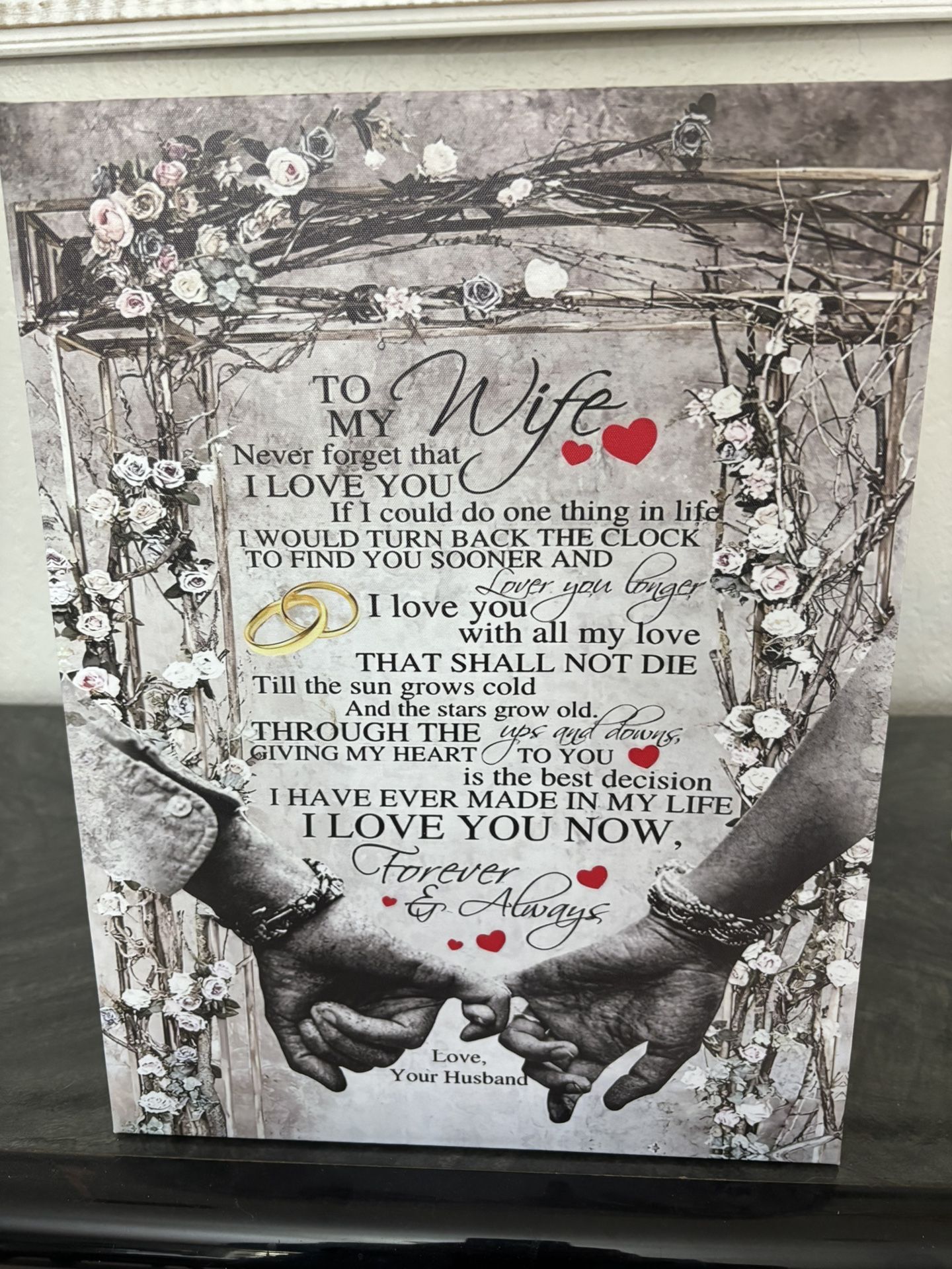 To My Wife, Wall Decor