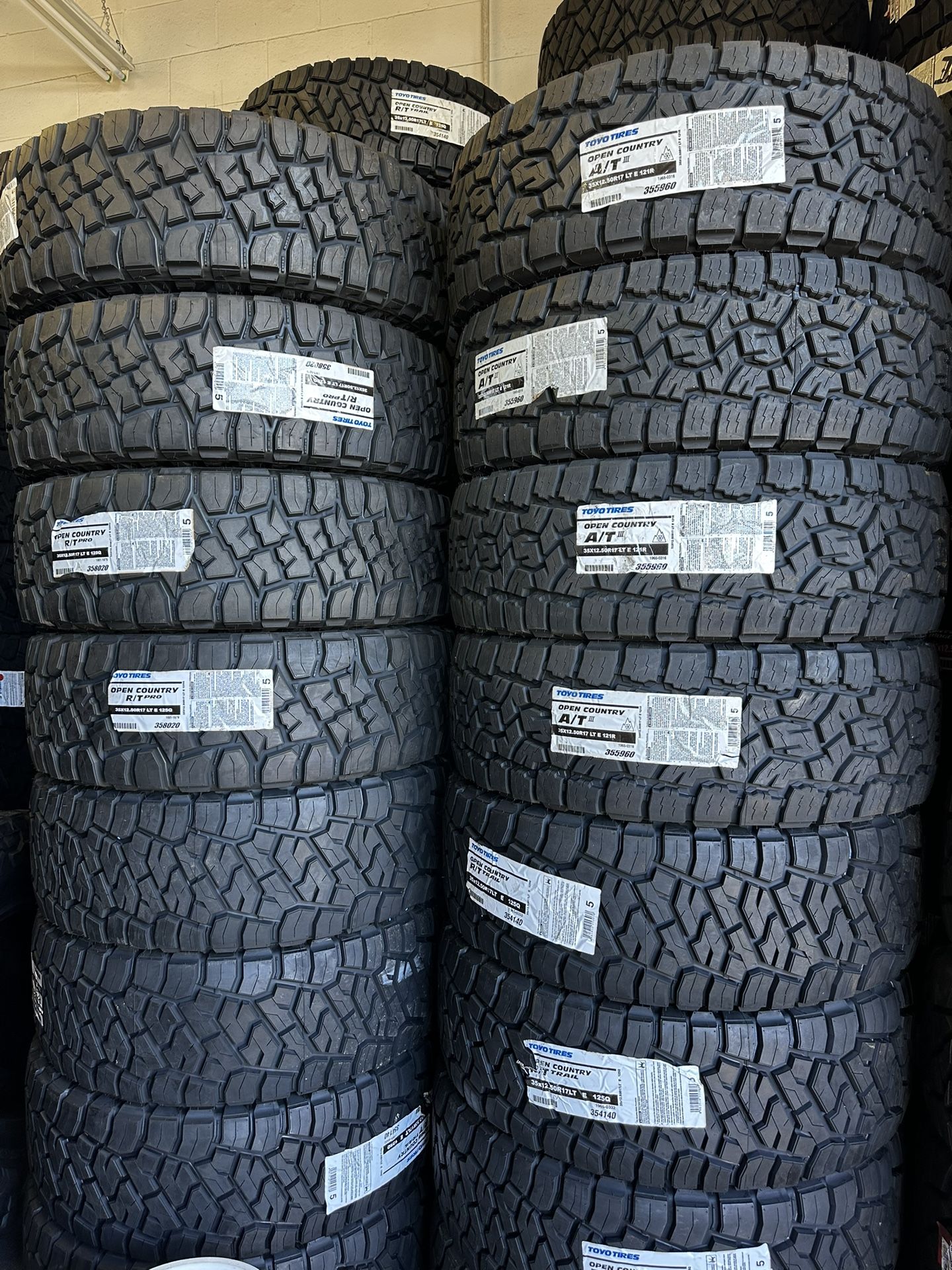 All Terrain Tires Available 35x12.50R17LT