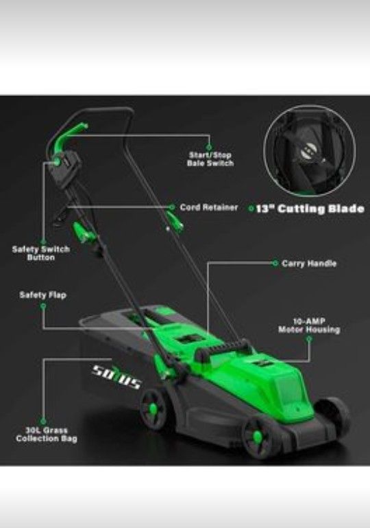 SOYUS Electric Lawn Mower Corded
