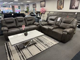 Dark Brown Sofa & Loveseat