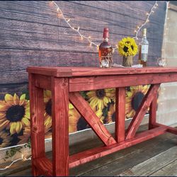 Entryway Table Barn Red Custom Made NEW!!!