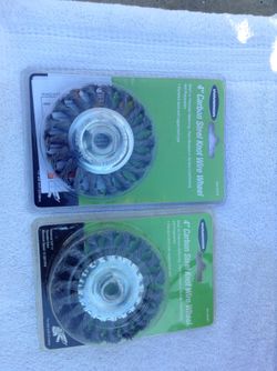 Two 4" carbon steel knot wire wheel for your grinder $ 25.00 for two wheels