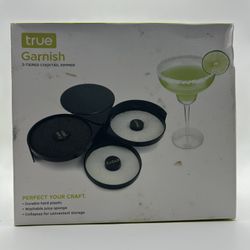 True Garnish 3-tiered Cocktail Rimmer Brand New In Box