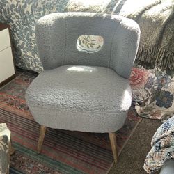 Mid Century Blue Accent Chair 