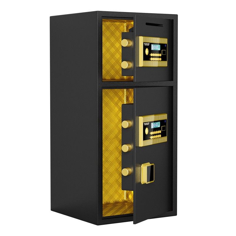 Large Double-door Coin-operated Safe,Digital Security Safe with Fireproof and Waterproof Bag,6.5 Cubic Feet Safe Box with Hidden Code Function for Hom