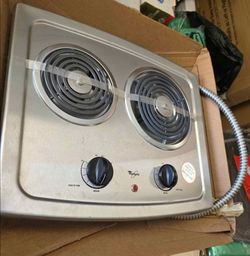 21 in. Smooth Coil Electric Cooktop in Stainless Steel with 2 Burner Elements
New open box item