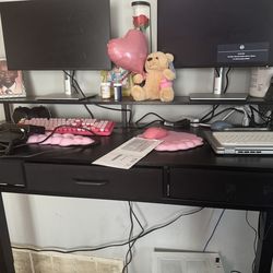 Black Wood Standing Desk