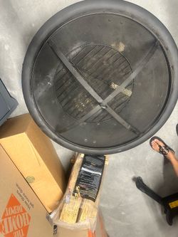 Fire Pit with wood
