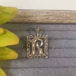 “ R “ Sterling Silver Pendant Or Charm
