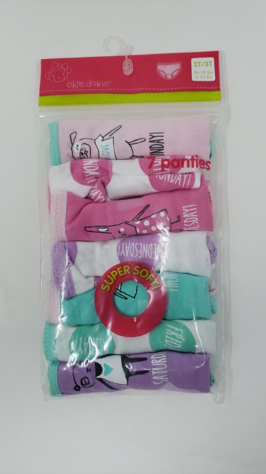 Okie Dookie Girls Panties 2t 3t 4t 5t 5 packs