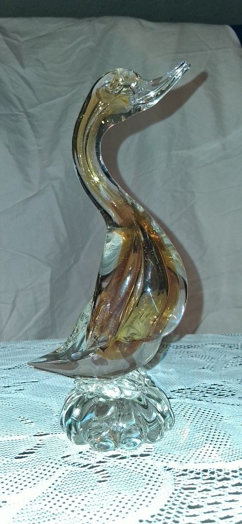 Vintage Maurano Glass Duck