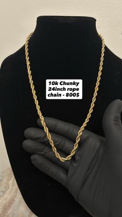 10k gold rope chain