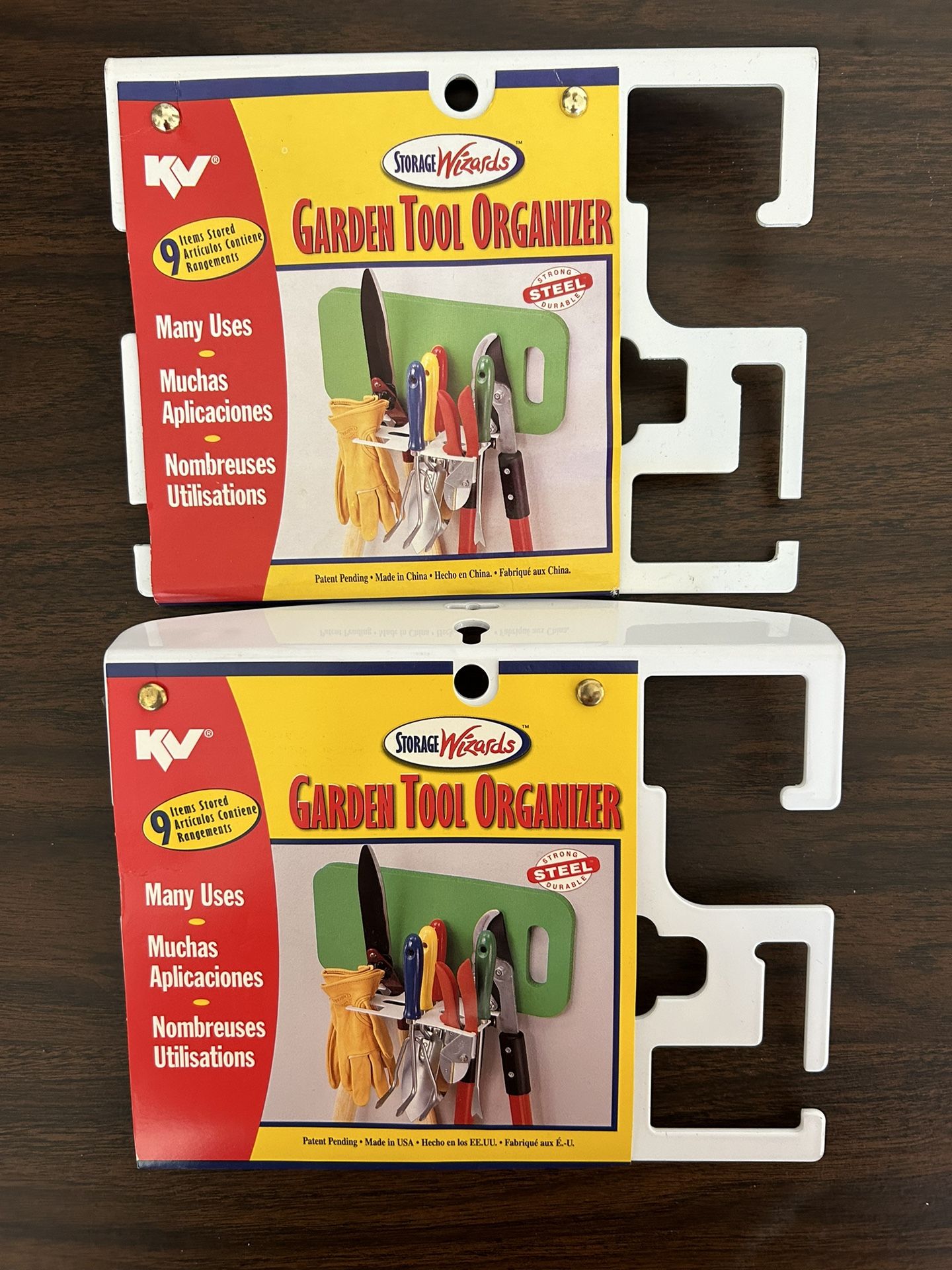Two Storage Wizards Garden Tool Organizers, Steel GT 10 W Garage Rack