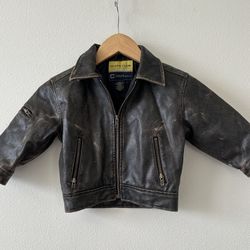 Class Club Performance Kids Brown Faux Leather Motorcycle Jacket LEGEND Kids 2/3