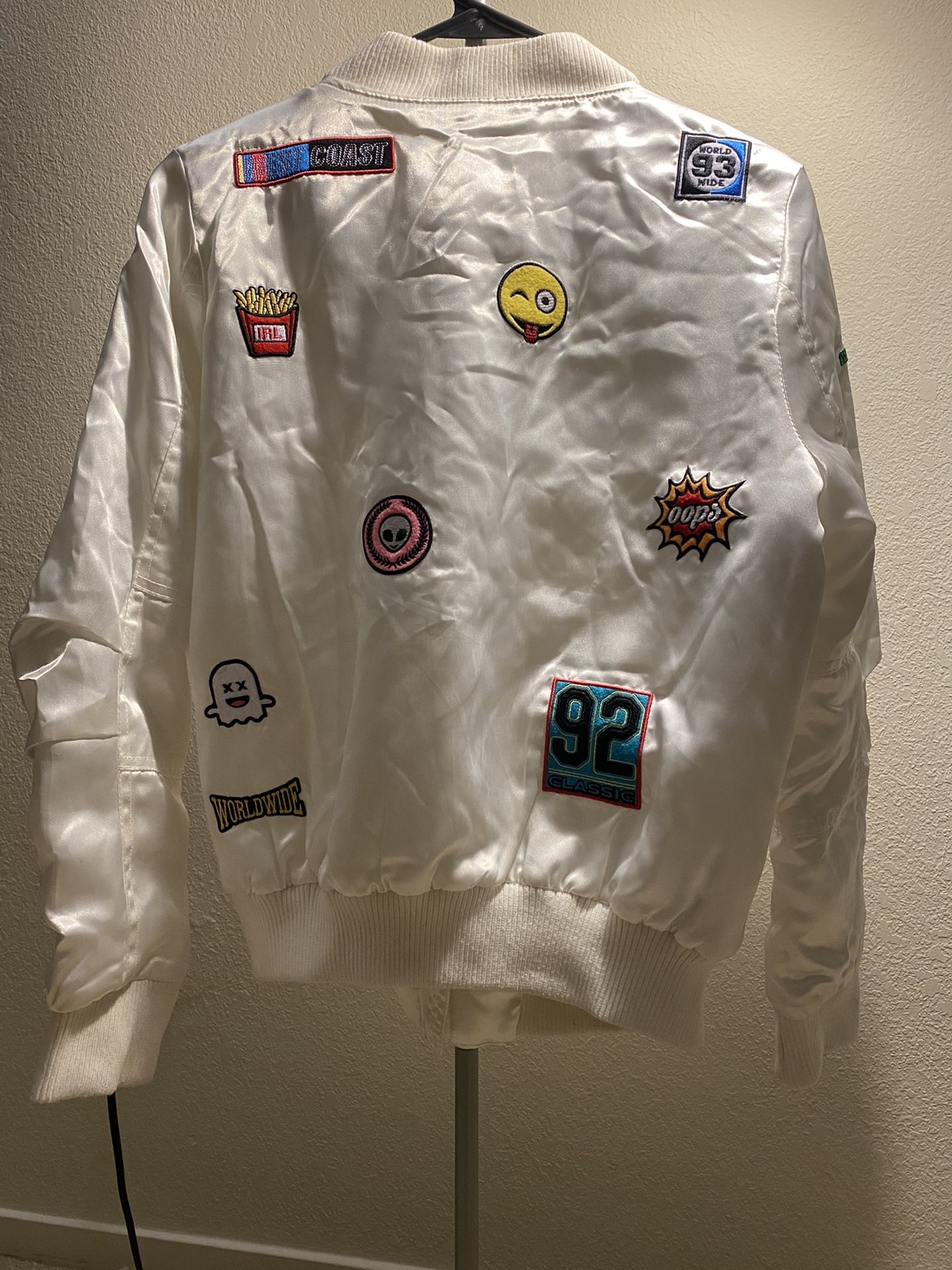 Forever21 White Women’s bomber Jacket