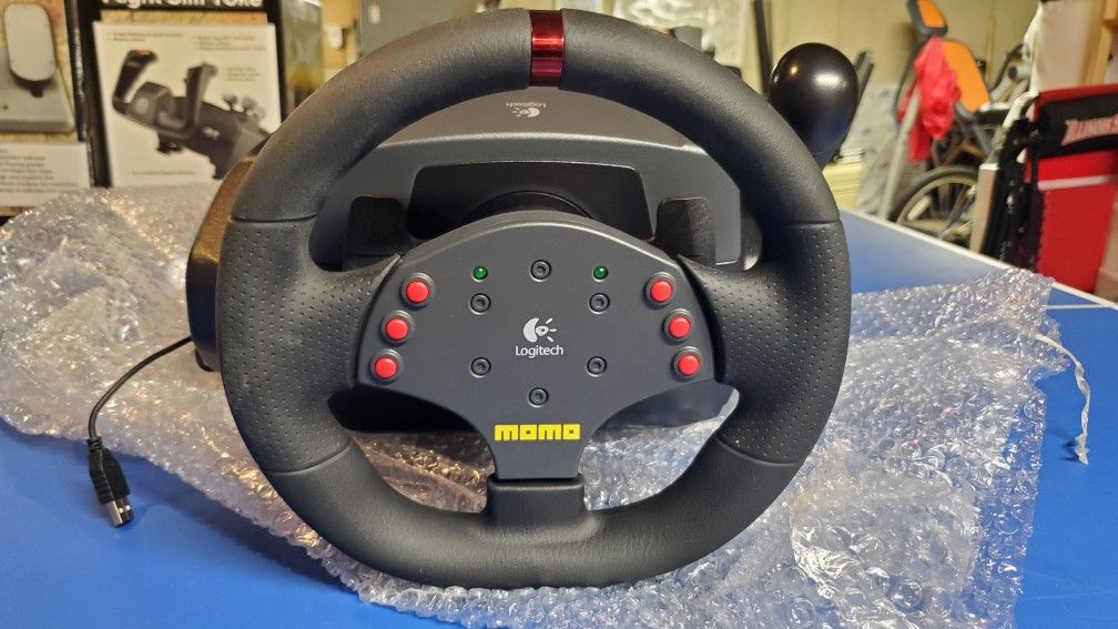 Logitech MOMO force feedback steering wheel for PC