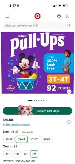 Pull Ups 2T-3T 96 count