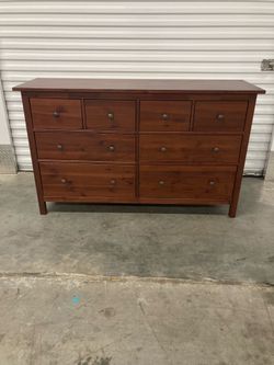 Antique look real wood dresser with 8 drawers