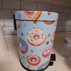Sprinkled Donuts Trash Can Brand New