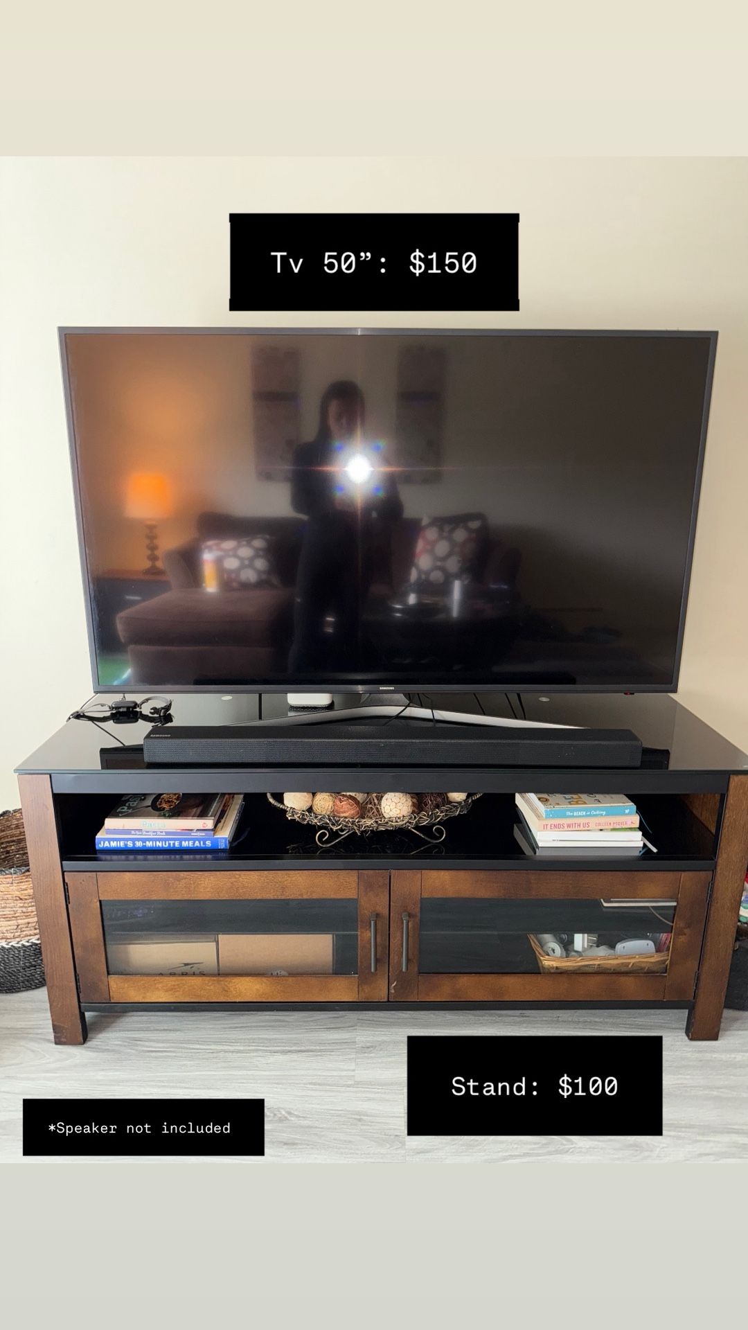 50” Samsung TV + Tv Stand