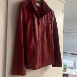 Press, New York, red lambskin, leather jacket