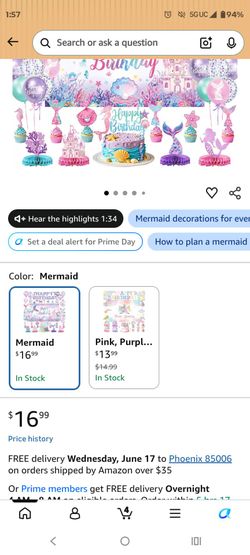 UNUSED Mermaid Birthday Decorations!