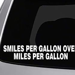 Smiles Over Miles Decal Sticker