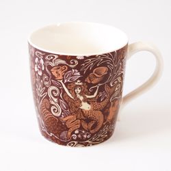 Starbucks Mermaid Siren New Bone Anniversary Blend 2009 12 FL OZ Coffee Mug Cup