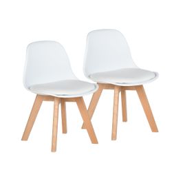Homy Casa Frankfurt 2PC 14" Kids Dining Chairs Wooden Legs Children Study Playroom