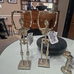 New Metal Skeleton Candle Holders 