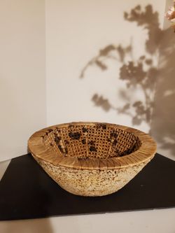 Wicker And cork Basket