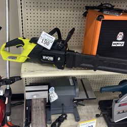 Ryobi cordless chainsaw w/batt & Charger & case