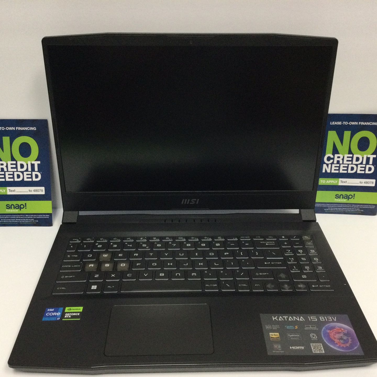 MSI Katana 15 Laptop - i7-13620H, RTX 4070, 16GB DDR5, 1TB NVMe, Win11 Home - $0 DOWN!