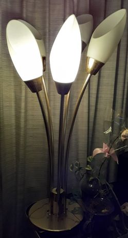 5 Bulb Gold lamp